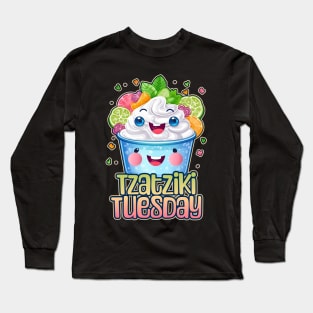 Tzatziki Tuesday Foodie Design Long Sleeve T-Shirt